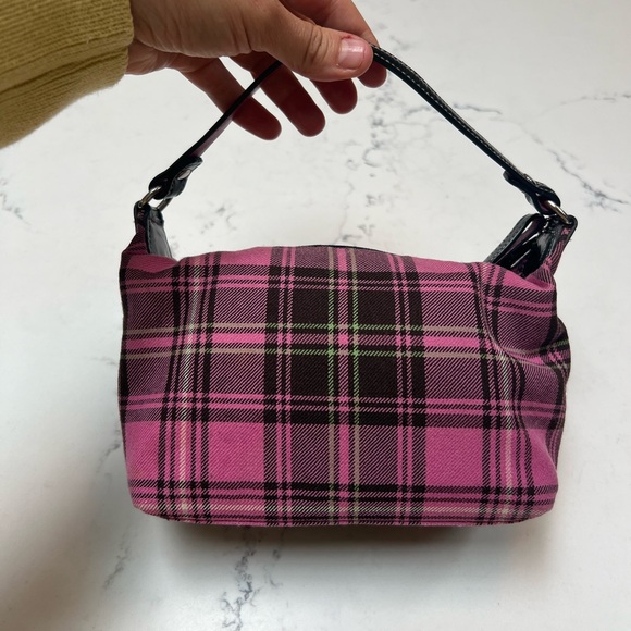 Coach Wool Plaid Handbag in Pink 100% Wool - Picture 8 of 16